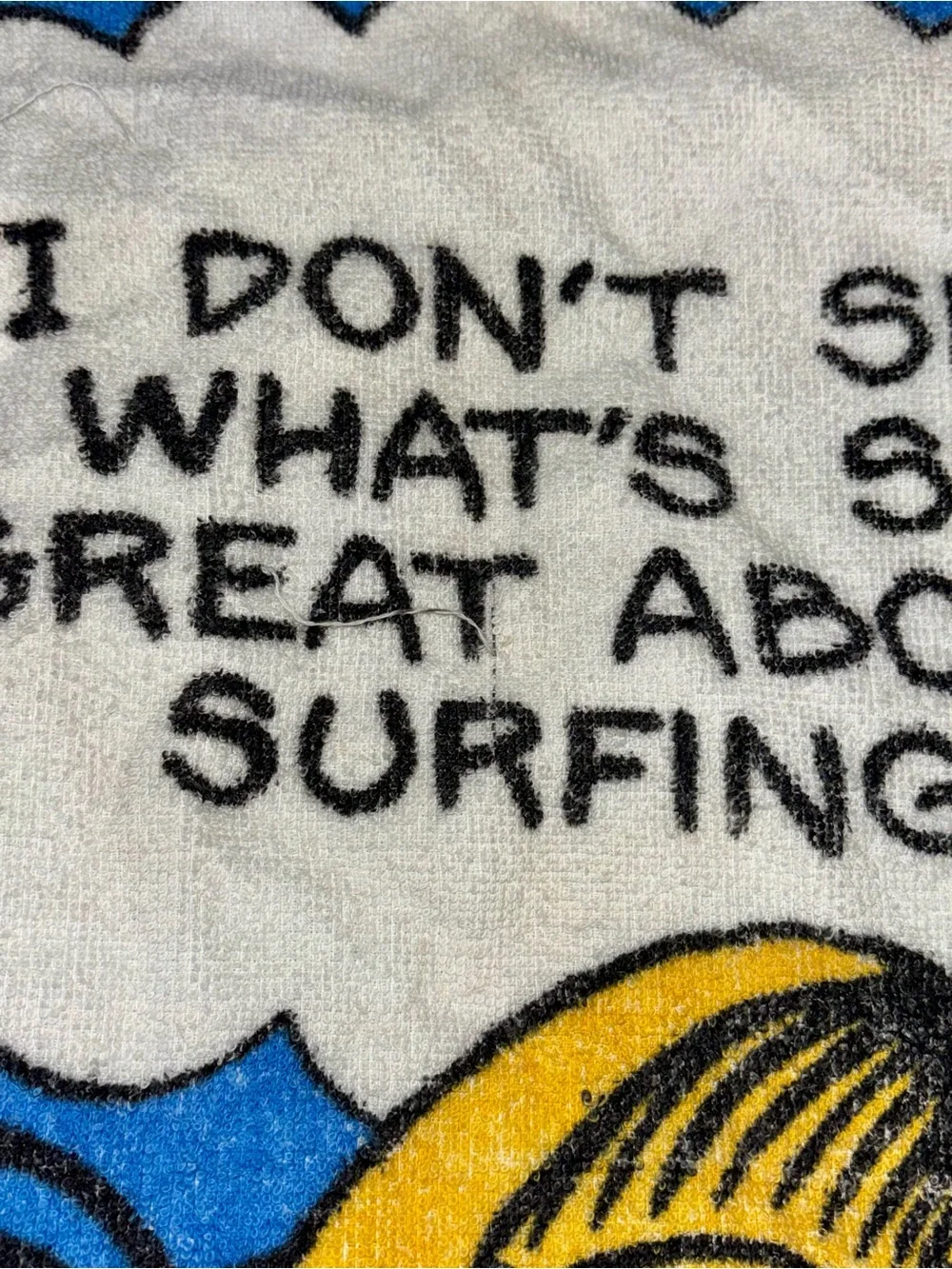 Vintage 80s Garfield Beach Towel - Graphic Cartoon - White